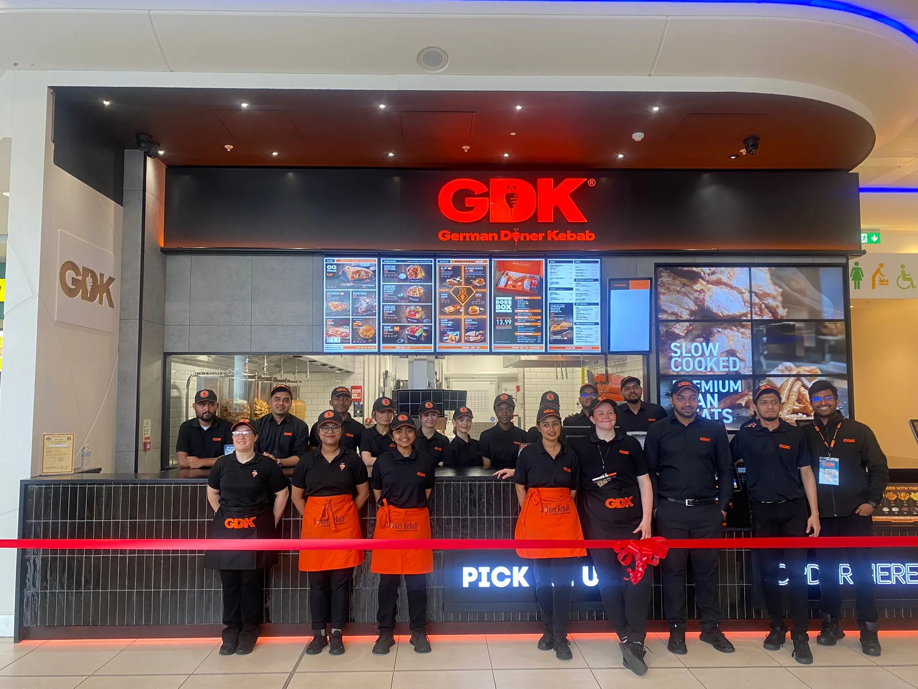 A German Doner Kebab counter at the White Rose shopping centre in Leeds