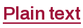 Plain text